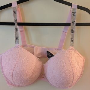 💗✨ Very Sexy Push-Up Bra | Sparkle Straps, Flirty Lift, Luxe Lace 💎38DD